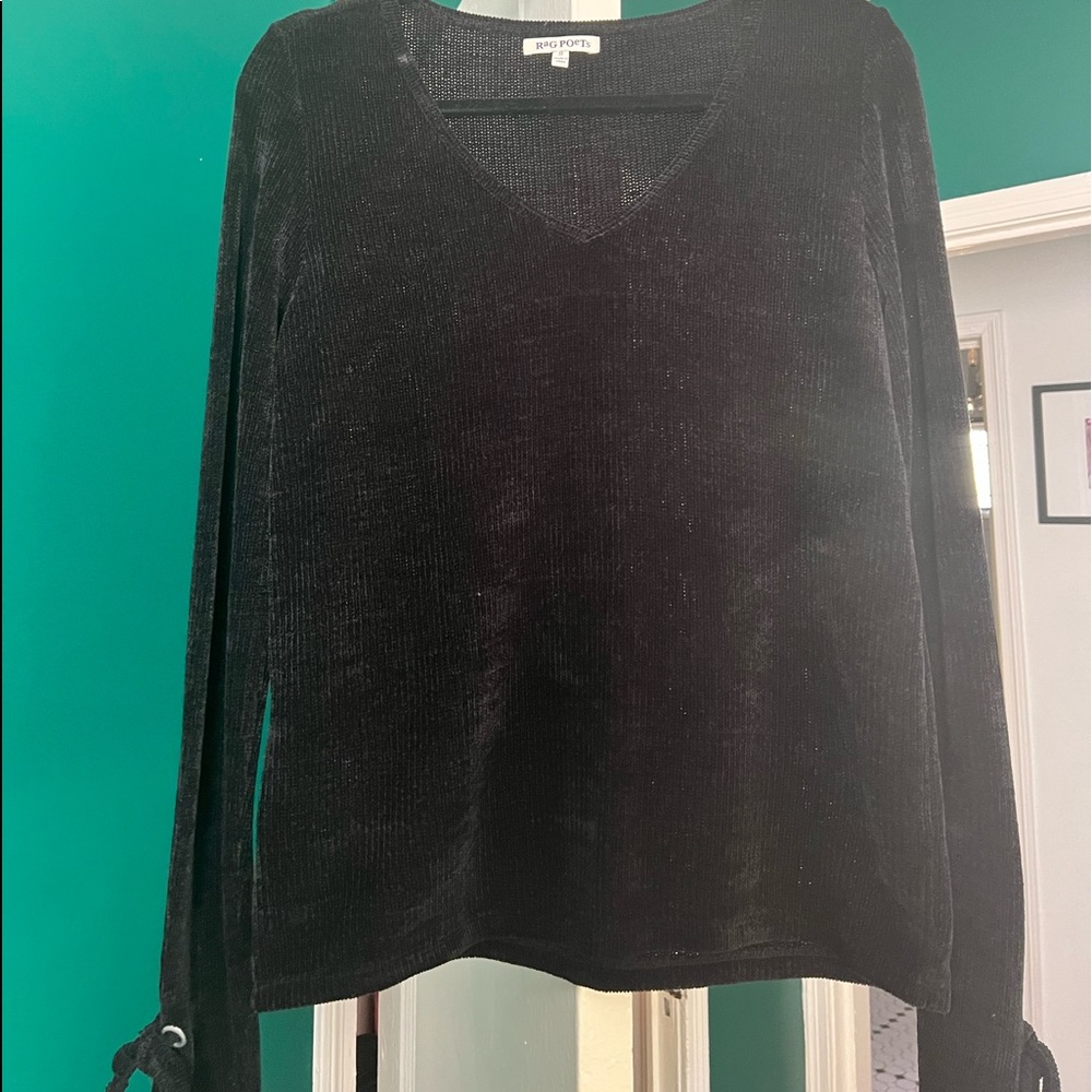 Light Weight Black Sweater with ties